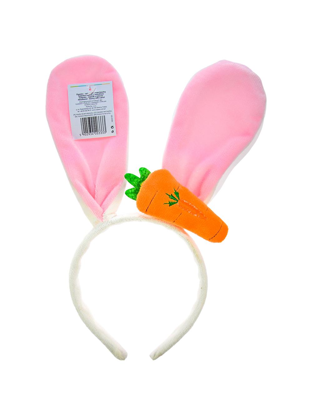 Opaska - zajączek z marchewką