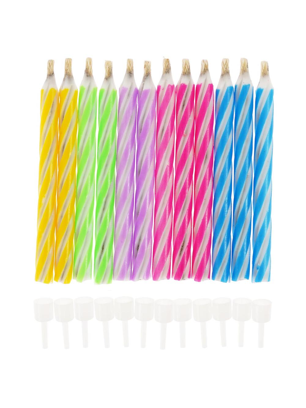 Świeczki urodzinowe - niegasnące psikuski (12 szt.)