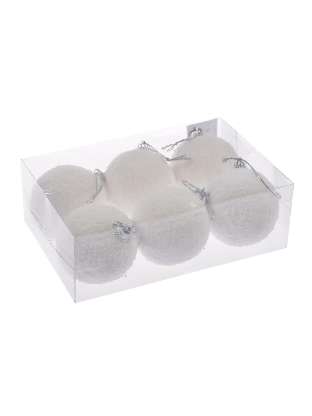 Zestaw bombek ośnieżonych (6 szt.)
