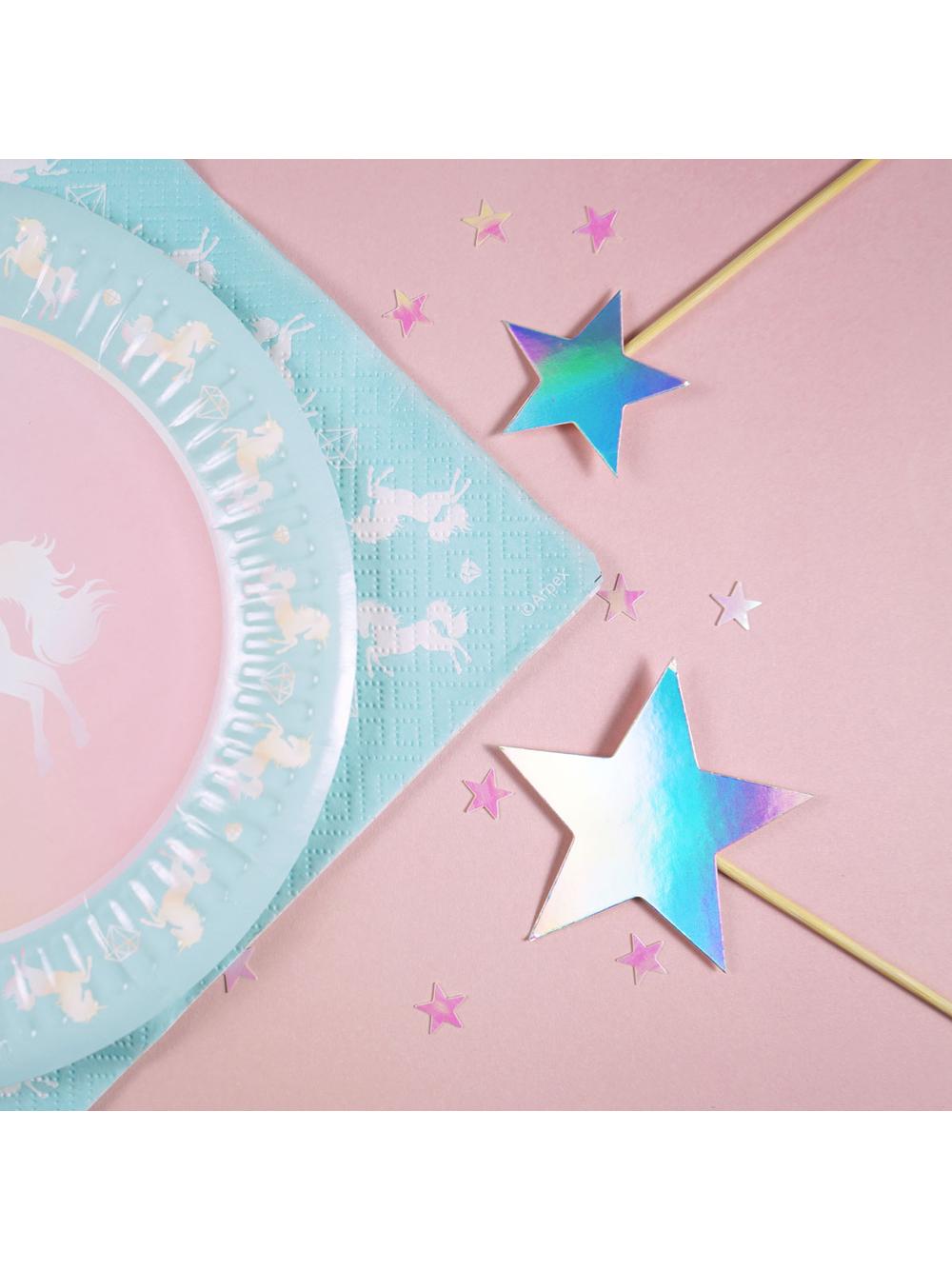 Dekoracja ciasta - opalizujące gwiazdki (7 szt.)