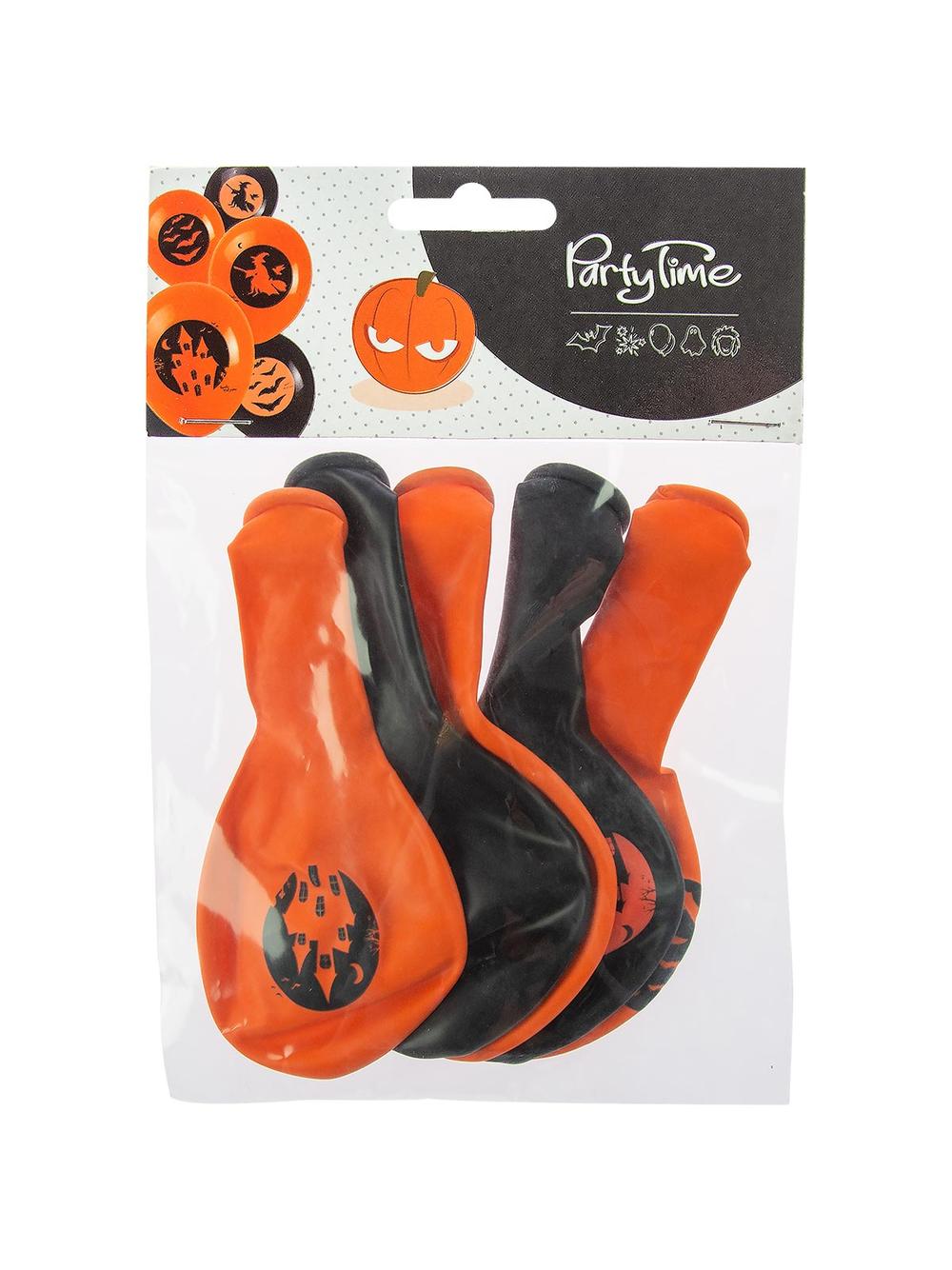 Balony z halloweenowym nadrukiem (5 szt.)