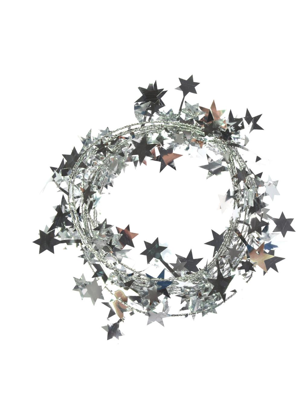 Łańcuch z gwiazdkami srebrny