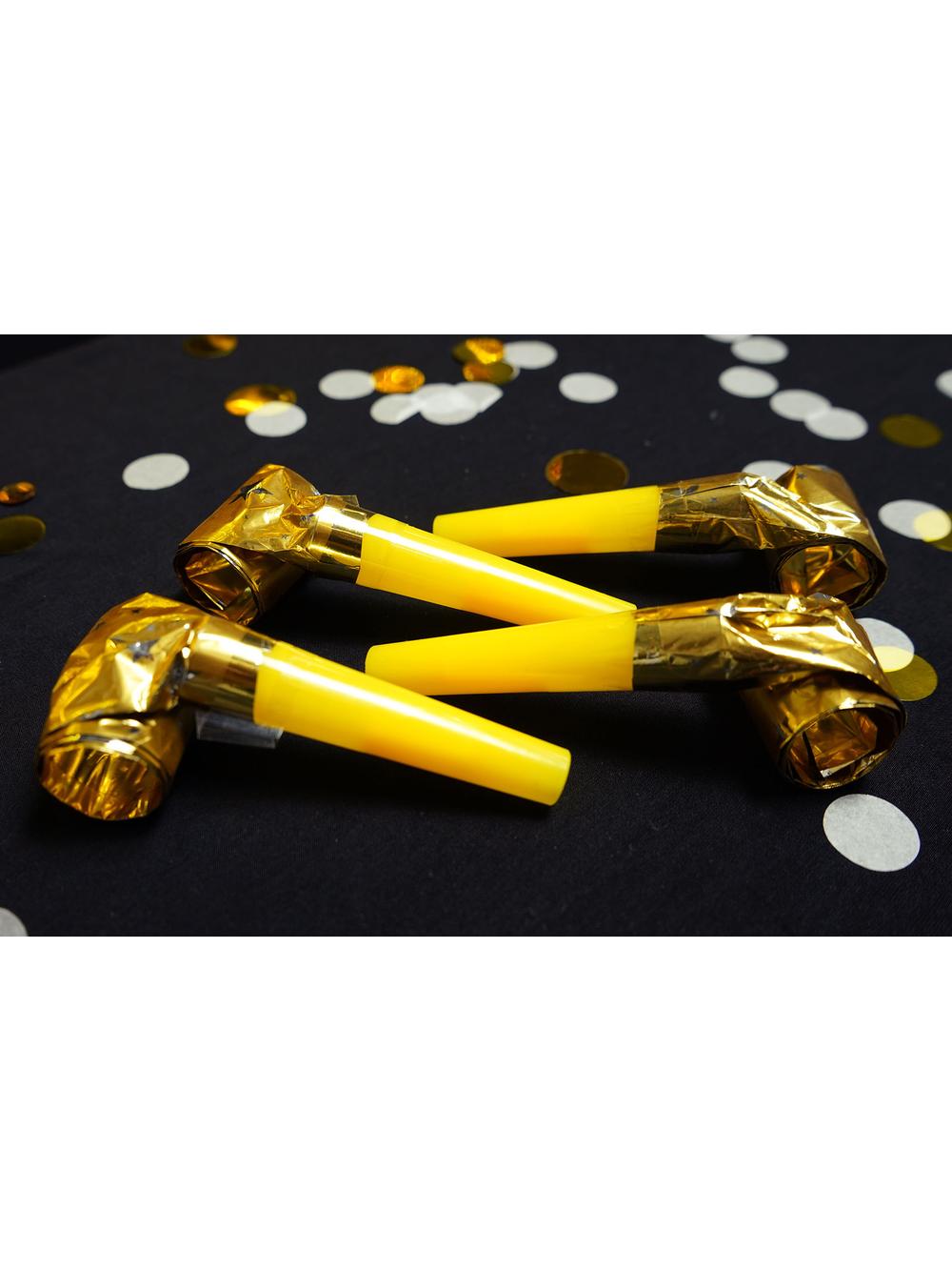 Gwizdki Golden party (4 szt.)