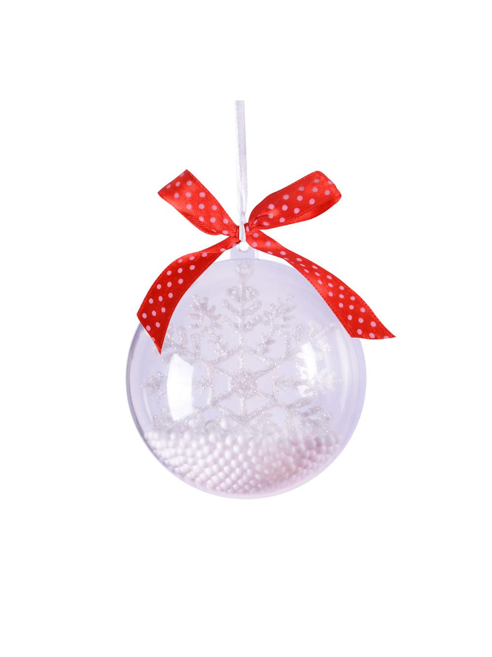 Zestaw zrób to sam z otwieraną bombką i śnieżynką