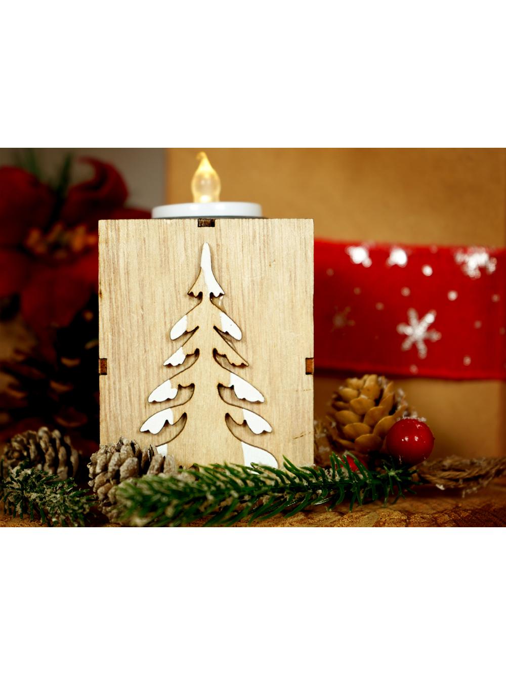 Świecznik drewniany