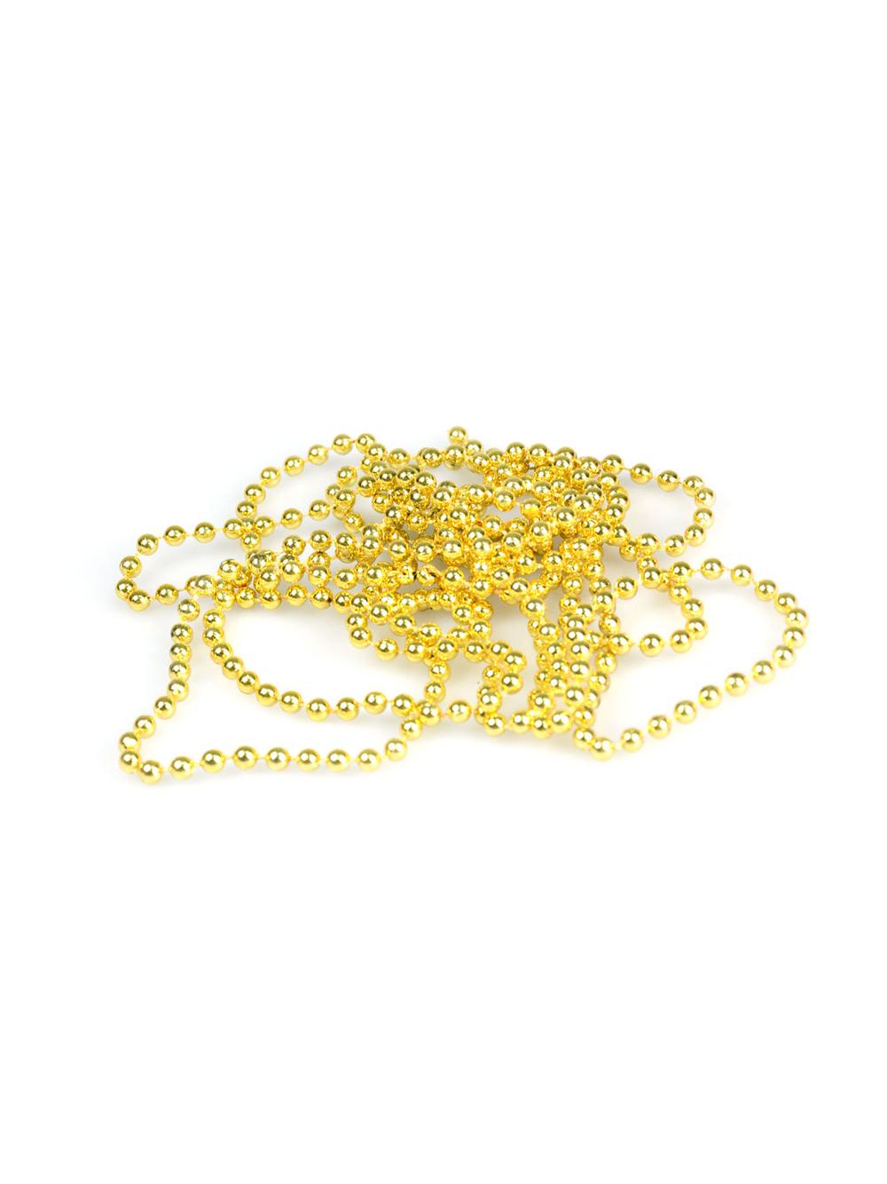 Łańcuch perełki 4 mm złoty