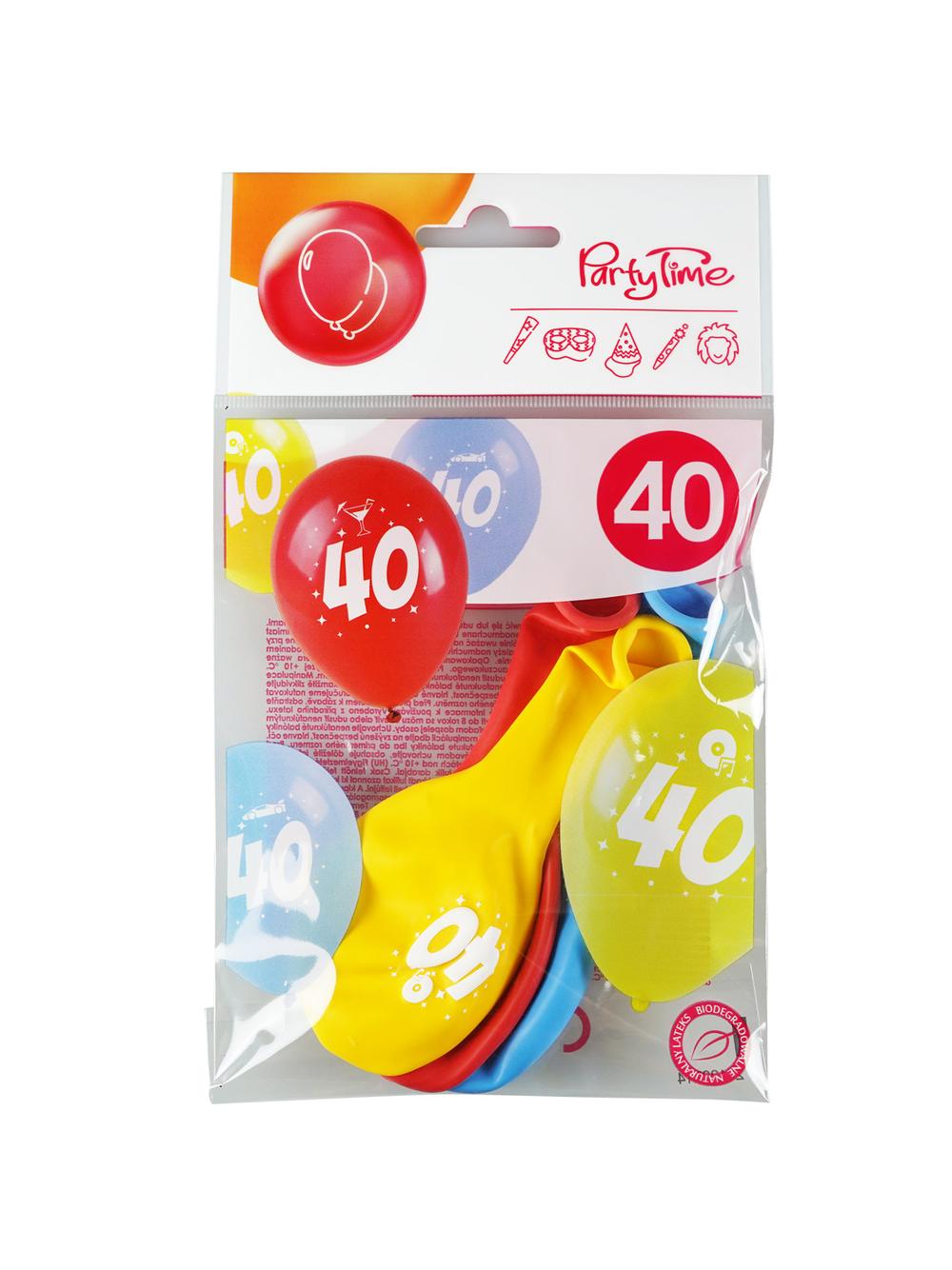 Balony jubileuszowe - 40 (3 szt.)