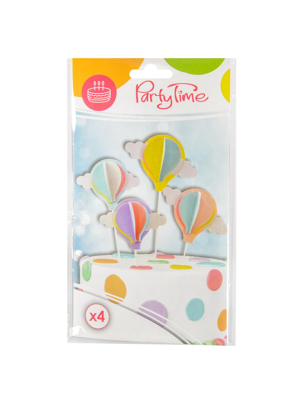Dekoracja tortu - kolorowe baloniki (4 szt.)