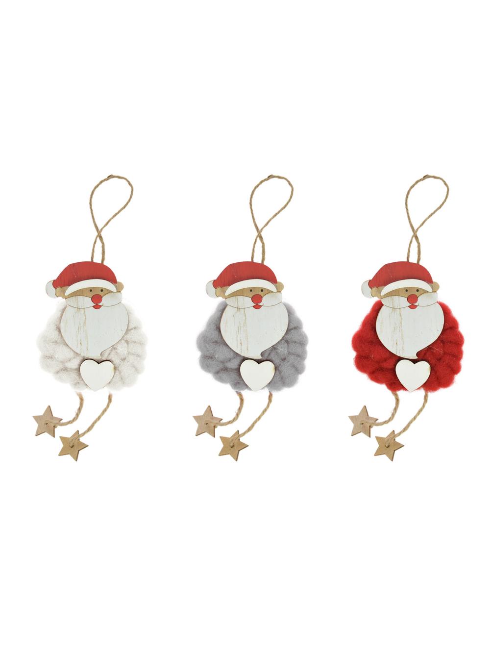 Drewniana zawieszka z wełną