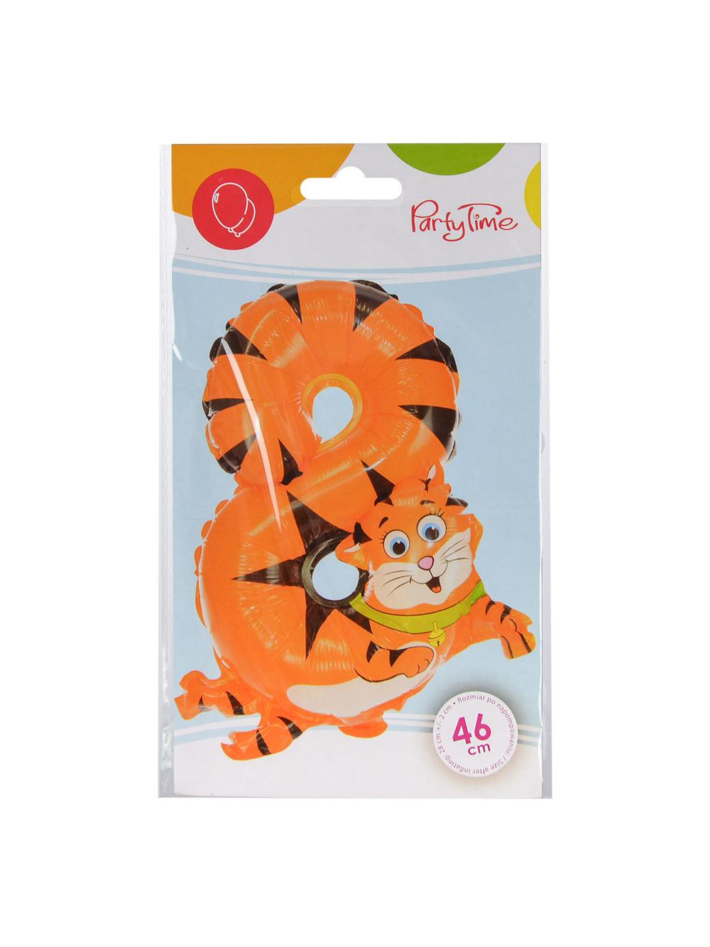 Balon foliowy cyferka zwierzątko nr 8