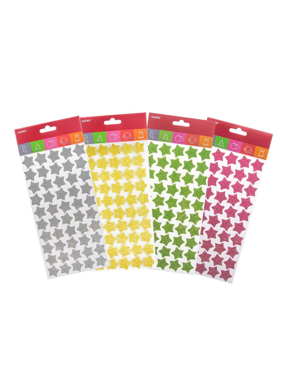 Naklejki brokatowe z pianki różowy