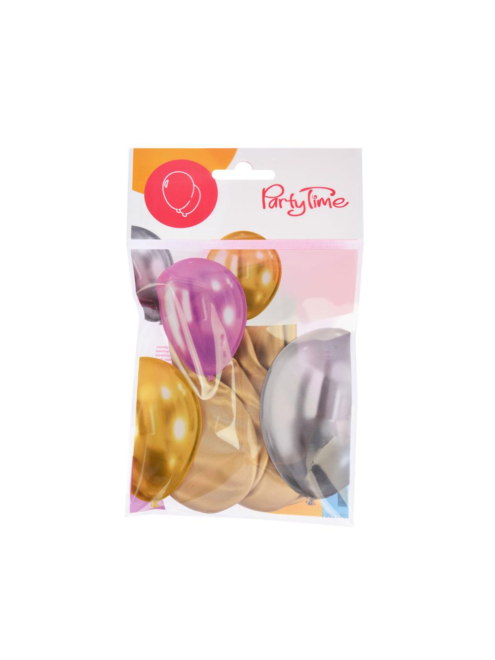 Balony - efekt chromu złote (5 szt.)