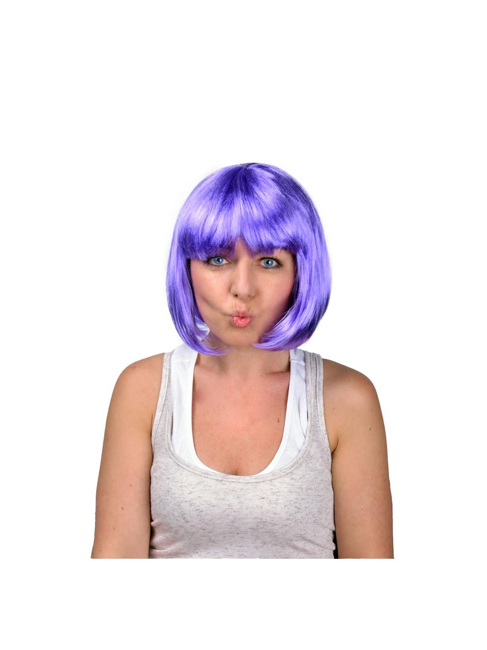 Peruka bob fioletowa