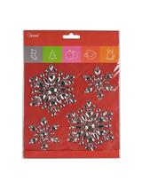 Srebrzyste śnieżynki samoprzylepne