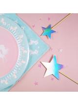 Dekoracja ciasta - opalizujące gwiazdki (7 szt.)