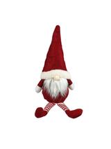 Skrzat z getrami w paski siedzący - czerwony