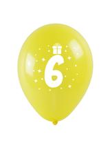 Balony z nadrukiem cyferki - 6 (3 szt.)