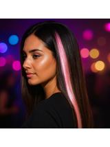 Świecące w ciemności pasemko - różowe