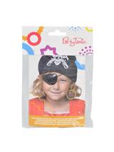 Piracka przepaska na oko i kolczyk