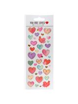 Naklejki - kolorowe serduszka