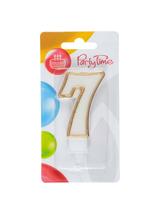 Świeczka cyferka nr 7 złota