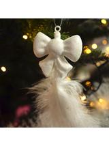 Świąteczna zawieszka z piórkiem