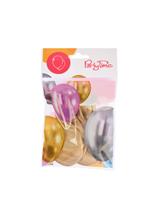 Balony - efekt chromu złote (5 szt.)