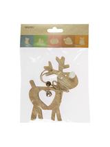 Drewniany renifer z dzwoneczkiem