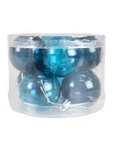 Zestaw bombek transparentnych (8 szt.) - niebieskie