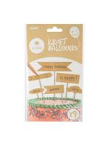 Pickery flagi - Kraft Balloons (9 szt.)