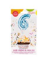 Balon foliowy na patyczku nr 6 niebieski