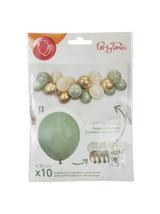 Balony pastelowe jednokolorowe szałwiowe (10 szt.)
