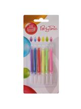 Świeczki urodzinowe z kolorowym płomieniem (6 szt.)