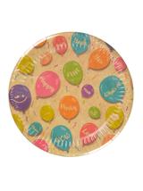 Talerze papierowe - Kraft Balloons (12 szt.) - FSC Mix Credit