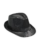 Kapelusz cekiny czarny