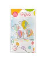 Dekoracja tortu - kolorowe baloniki (4 szt.) - FSC Mix