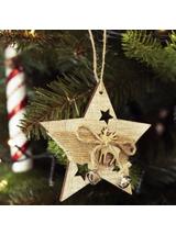 Drewniana zawieszka z dzwoneczkami