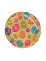Talerze papierowe - Kraft Balloons (12 szt.) - FSC Mix Credit