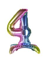 Balon foliowy cyferka stojący nr 4