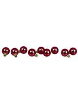 Bombki mini (9 szt.) bordowe