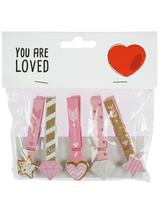 Klamerki serduszka (5 szt.)