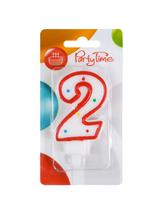 Świeczka cyferka - kropki nr 2