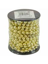 Łańcuch z koralami na szpuli złoty