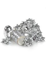 Zestaw do dekoracji prezentów srebrny