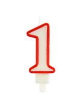Świeczka cyferka nr 1 czerwona