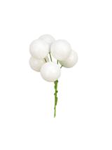 Brokatowe owoce do kompozycji zrób to sam białe