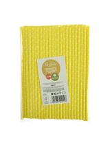 Słomki papierowe żółte w białe kropki (144 szt.) - FSC Mix Credit