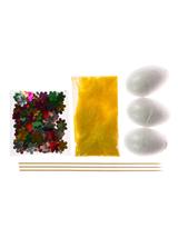 Zestaw dekoracji kreatywnych na piku II (jajka x3, elementy do zdobienia)