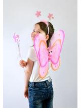 Komplet skrzydełka motyla różowy