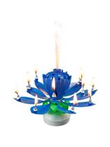Świeczka grająco tańcząca - niebieska